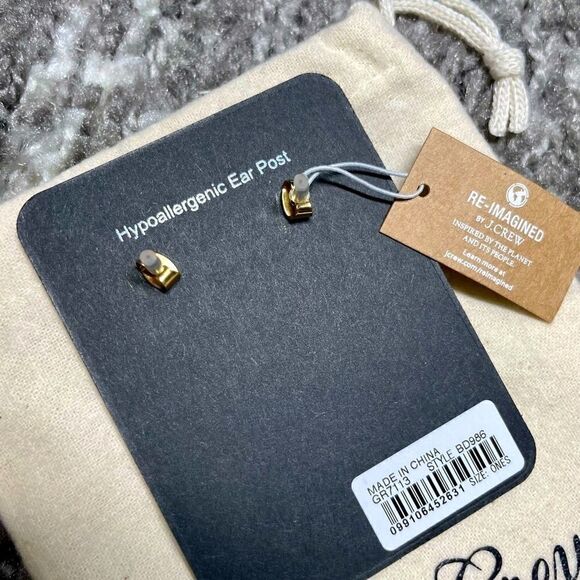 NWT J.Crew Multi-Pink Ombré Stone Drop Earrings - Picture 5 of 7